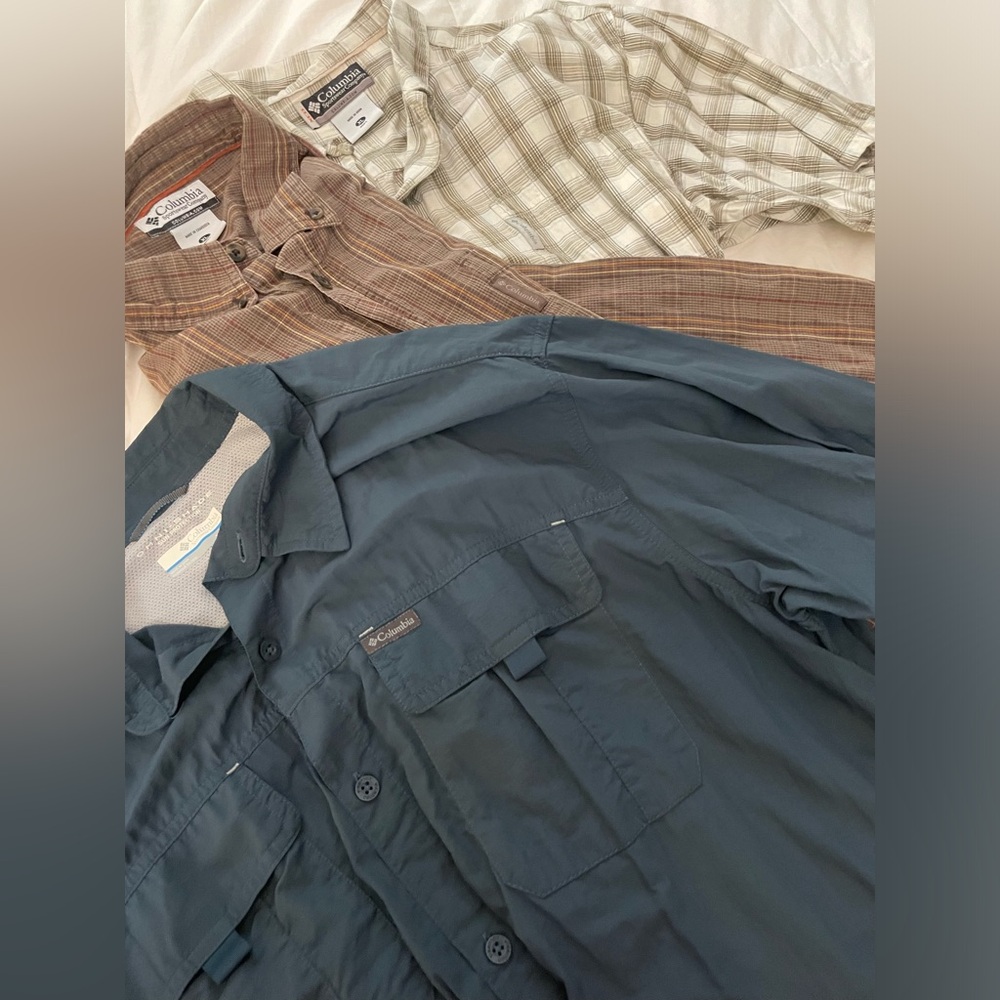 Columbia PFG XL mens shirt lot of three